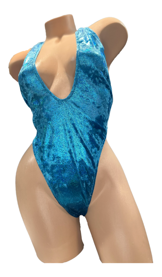 Scoop Neck Velvet Bodysuit