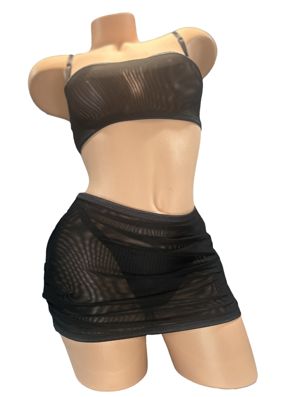 Mesh skirt set