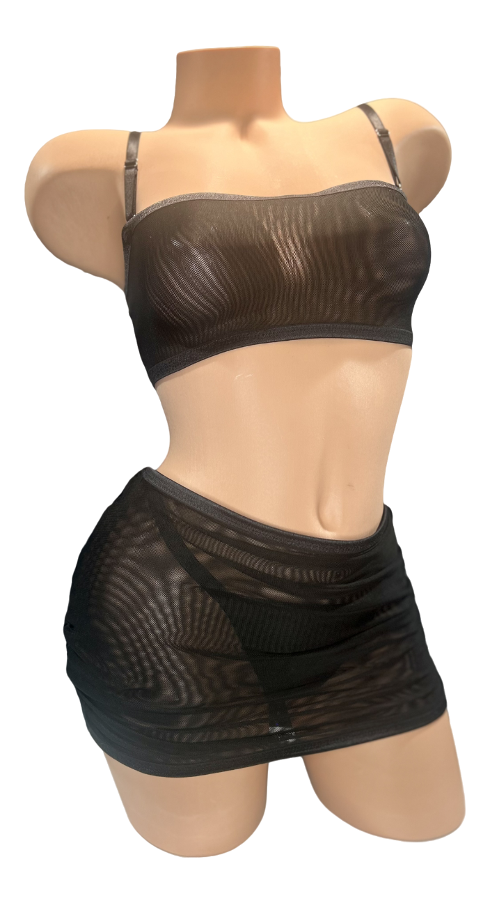 Mesh skirt set